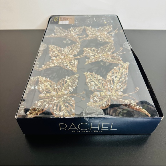 RACHEL Rachel Roy Gold-Colored Butterfly Tree Clip Ornaments NEW! - Picture 8 of 9